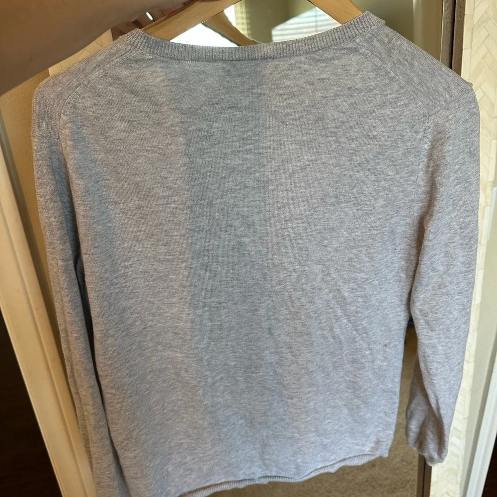 Lacoste Light Gray Knit Sweater Top - Picture 3 of 5